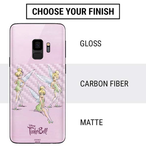 Disney Tinker Bell Water Color Art Poses Galaxy S9 Skin